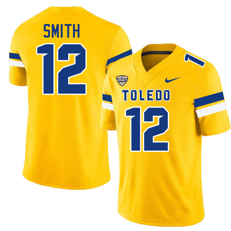 Avery Smith Toledo Jersey,Toledo Rockets #12 Avery Smith Jersey Youth College-Gold